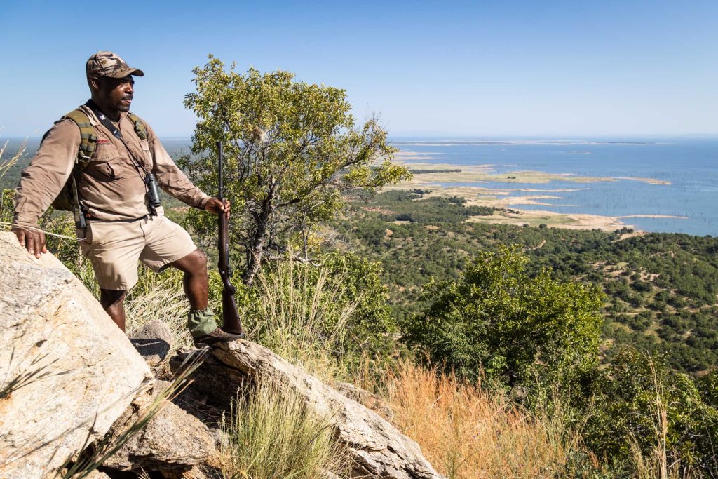 View over the Matusadona escarpment and Lake Kariba